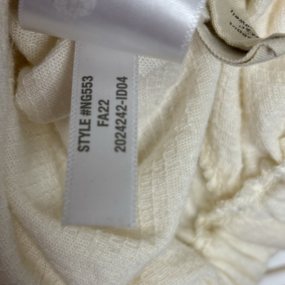 Madewell cropped ivory knit cottagecore top boho ruched minimalist oversized sml - Picture 7 of 10